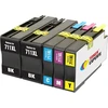 Toneris Experte® 5 Xl spausdintuvo kasetės, suderinamos su 711 711xl Designjet T520 T120 Cz129a Cz130a Cz131a Cz132a | didelės talpos