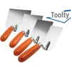 Toolty nerūdijančio plieno glaistyklė "profi" sienų glaistyklė tinkavimo glaistyklė 60, 80, 100, 120 mm - mūrui, plokščių darbams, tinkavimui - medinė rankena "pasidaryk pats" - Tlty-s010