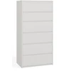 Top E Shop Komoda Karo K6, spintelė su 6 stalčiais, aukštis 139 cm, skirta svetainei, miegamajam, balta