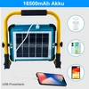 Topbos 100 W statybinis prožektorius Led su trikoju, 10000 Lm nešiojamas darbo žibintas, 16500 Mah baterija su Usb-c ir saulės įkrovimu, Ip54 atsparus vandeniui, 4 šviesos režimai, skirtas dirbtuvėms, statybvietei