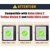 Topcase dėklas, skirtas Kobo Clara Colour / Bw / Clara 2e 2022 / Tolino Shine 4 su stovu ir riešo dirželiu, 6 colių e. skaityklė su automatinio užmigdymo/pabudimo funkcija (juodas)