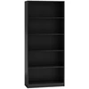 Top E Shop Topeshop lentyna 80cm lentynos spintelė knygoms segtuvams juoda svetainė, biuras, kabinetas