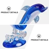 Topperfun stiklinė delfino statulėlė, 10 cm mėlyna krištolinė žuvies dekoracija, jūros gyvūno statulėlė, rankų darbo gyvūnų ornamentai, jūros delfino dekoracija stalui namų dekoravimui