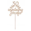 Topperis torto papuošimas 50-ajam gimtadieniui + vardas 50 eko