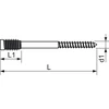 Toproc 4852/03 viršutinis atstumo varžtas 6 x 120 mm su Isk galvanizuota mėlyna danga