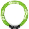 Toptrek dviračio kombinuota spyna, aukštas saugumas su 5 skaitmenų kombinacijos kodu, 6 mm x 100 cm plieninių grandžių grandininė spyna dviračiui/motociklui/e-dviračiui/paspirtukui (žalia)