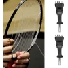 Topyond badmintono raketės stygų spaustukas, 1 poros badmintono teniso stygų spaustuvai, plati galvutės raketės paleidimo spaustuvas su skrydžio ir paleidimo spaustuvu tiksliam stygavimui, juodas