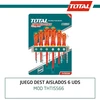 Total - 6 izoliuotų atsuktuvų rinkinys | 3 izoliuoti plokšti atsuktuvai ir 3 izoliuoti atsuktuvai su Phillips antgaliu | Vde sertifikatas | Cr-v