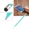 Touch screen stylus pen – 2 in 1 stylus + carbon pen – capacitive replacement pen – for most capacitive touch screen devices (žalias)