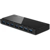 Tp-link Uh700 7 prievadų Usb 3.0 šakotuvas su maitinimo adapteriu ir Usb 3.0 laidu, iki 5 Gbps, karštas keitimas, palaiko Windows, Mac Os, Linux, juodas