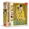 Trefl - medinės dėlionės: Bučinys, Gustav Klimt - 200 detalių, meninė medinė dėlionė, žymūs paveikslai, žymūs menininkai, kūrybinė pramoga suaugusiems ir vaikams nuo 9 metų
