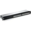 Trendnet Tc-p16c6as 16 prievadų Cat6a ekranuota patch panelė, 1u 19" metalinis korpusas, suderinama su 10g, suderinama su Cat5e / Cat6 / Cat6a Ethernet kabeliais, kabelių valdymas