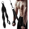 Tricepso virvė ilgo kabelio skriemuliui, 3 ilgių kabelio traukimo rankenos, tricepso rankena kabelio skriemuliui, fitneso skriemulio kabelio traukimo virvė, sporto salės rankenos, bicepso treniravimo įrenginys, skriemulio rankenos kabelio bokštui
