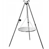 Trikojis grilis 185 cm sodo laužavietės grotelės 80 cm nerūdijančio plieno Inox