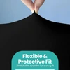 Trimming Shop spandex kėdės užvalkalas elastingas nuimamas plaunamas tampri minkšta valgomojo kėdės uždangalas valgomojo kėdės užvalkalai restoranui banketui vestuvių vakarėliui juodas 1 vnt.