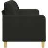 Fotelis Trivietė sofa, juodos spalvos, 180cm, audinys
