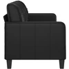 Fotelis Trivietė sofa, juodos spalvos, 180cm, dirbtinė oda