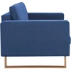 Fotelis Trivietė sofa, mėlyna, audinys