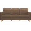 Fotelis Trivietė sofa, rudos spalvos, 180cm, audinys