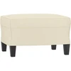 Fotelis Trivietė sofa su pakoja, kreminės spalvos, 180cm, dirbtinė oda