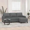 Fotelis Trivietė sofa su pakoja, tamsiai pilkos spalvos, 180cm, audinys