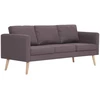 Fotelis Trivietė sofa, taupe spalvos, audinys