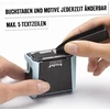 Trodat Printy 4913 antspaudų rinkinys pastel mėlynas spalvos, skirtas susikurti pačiam – 5 eilutės teksto, atspaudas 58 x 22 mm, vokiečių kalba, su pincetu, juodu rašalo padėklu ir raidžių bei skaičių rinkiniu dviem dydžiais