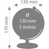 Troika Gagarin mini gaublys, skersmuo 13 cm, metalinė mėlyna jūra ir sidabro spalvos sausumos paviršiai, chromuotas metalinis pagrindas, minkštas veltinio pagrindas, kilnojamas ašis - gražioje dėžutėje, puikiai tinka kaip dovana