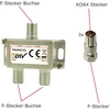 Tronicxl 2 krypčių bk skirstytuvas tv kabelio adapteris antenos skirstytuvas kabelinė tv dvbc, pvz., skirtas unitymedia vodafone netcologne netaachen netkassel telecolumbus primacom ewe skirstytuvas unicable