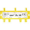 Tronicxl 6 krypčių skirstytuvas premium tv kabelio adapteris antenos skirstytuvas kabelinė televizija dvbc, pvz., unitymedia skirstytuvui unicable 6 krypčių hd suitable 4k hdtv dc passage fm radio palydovinės sistemos