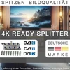 Tronicxl 8 krypčių sat skirstytuvas bk palydovinis skirstytuvas 8 abonentams tv kabelio adapteris antenos skirstytuvas kabelinė tv dvbc, skirtas catv vodafone unitymedia unicable aerial sky hd suitable 4k 3d