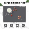 Tskdkit silikoninis kilimėlis didelis 70 x 50 cm, rankdarbių kilimėlis epoksidinei dervai, neslystantis stalo kilimėlis, karščiui atsparus rankdarbių kilimėlis, nelipnus piešimo kilimėlis, silikoninis paklotas stalviršio apsaugai, padėkliukas