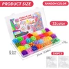 Tslbw loom bands rinkinys 2000+ spalvingų gumelių 32 spalvų twist bands su s-segtukais pasidaryk pats apyrankėms, skirtas gaminti rankų darbo apyrankes, draugystės apyrankių rinkinys