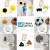 Tualeto lipdukų rinkiniai su 5 skirtingais dizainais, juokingi tualeto taikinio ir motyvų lipdukai, lipni tualeto dekoracija (5 x Bullseye)