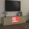 TV staliukas TV spintelė su LED apšvietimu, ąžuolo spalvos, 120x30x36cm