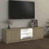 TV staliukas TV spintelė su LED apšvietimu, ąžuolo spalvos, 120x30x36cm