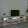 TV staliukas TV spintelė su LED apšvietimu, betono pilka, 215x36,5x40cm
