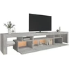 TV staliukas TV spintelė su LED apšvietimu, betono pilka, 215x36,5x40cm