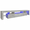 TV staliukas TV spintelė su LED apšvietimu, betono pilka, 215x36,5x40cm