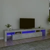 TV staliukas TV spintelė su LED apšvietimu, betono pilka, 215x36,5x40cm