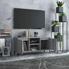 TV staliukas TV spintelė su metalinėmis kojomis, pilka ąžuolo, 103,5x35x50cm