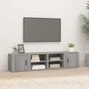 TV staliukas TV spintelės, 2vnt., pilkos ąžuolo, 80x31,5x36cm, mediena