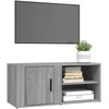 TV staliukas TV spintelės, 2vnt., pilkos ąžuolo, 80x31,5x36cm, mediena