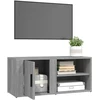 TV staliukas TV spintelės, 2vnt., pilkos ąžuolo, 80x31,5x36cm, mediena
