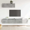 TV staliukas TV spintelių komplektas, 3 dalių, betono pilkas, mediena
