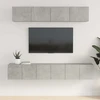 TV staliukas TV spintelių komplektas, 5 dalių, betono pilkas, mediena