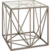 TV staliukas Haku Möbel Art Deco staliukas bronzos metalas saugus stiklas 8 mm matmenys P 50 cm x A 50 cm x G 50 cm