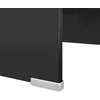 TV staliukas TV stovas/monitoriaus pakyla, juodas stiklas, 40x25x11 cm