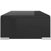 TV staliukas TV stovas/monitoriaus pakyla, juodas stiklas, 40x25x11 cm