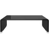 TV staliukas TV stovas/monitoriaus pakyla, juodas stiklas, 40x25x11 cm